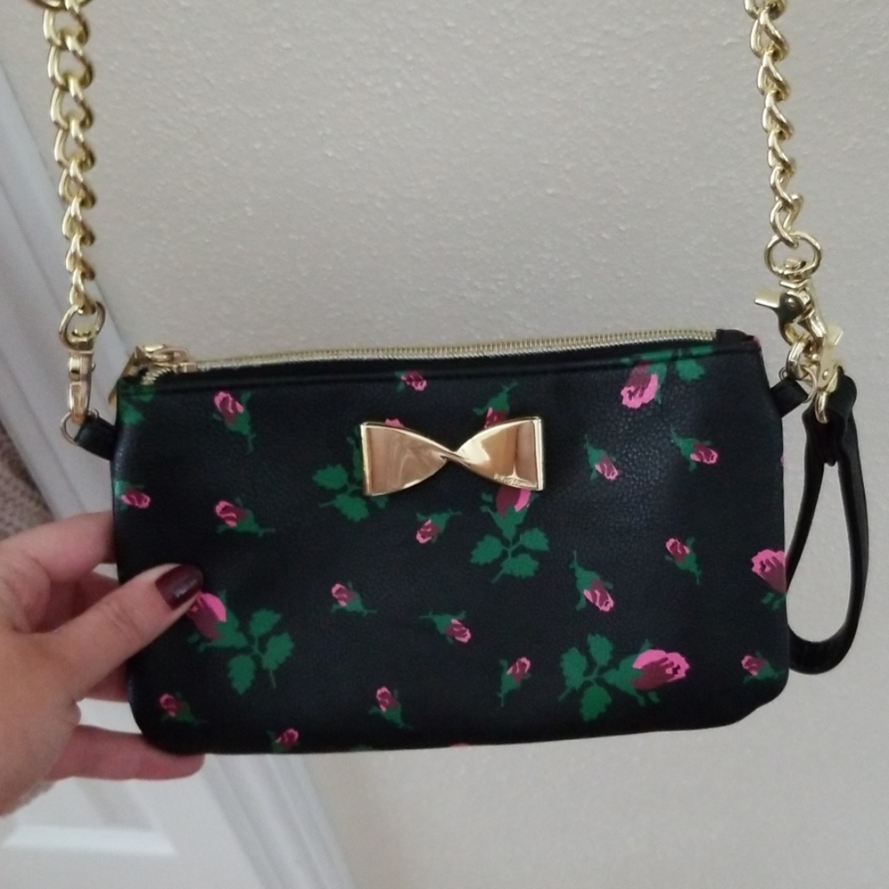 Betsy Johnson floral print crossbody or clutch